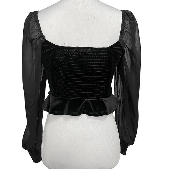 NWT - Band of the Free Cropped Peplum Top - Picture 2 of 5